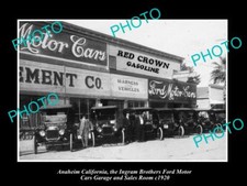 OLD LARGE HISTORIC PHOTO OF ANAHEIM CALIFORNIA THE FORD MOTOR co GARAGE c1920 picture