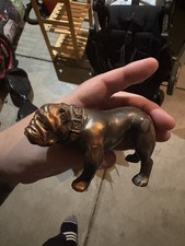 Vintage / Antique Bronze English Bulldog Figurine Paperweight picture