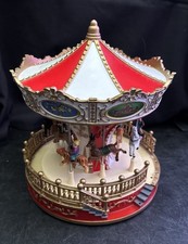 Wizardi Christmas Carousel Decoration. Animated Christmas Village F07M4-10 picture