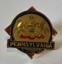 Pennsylvania Coat Of Arms The Keystone State Travel Souvenir Lapel Pin picture
