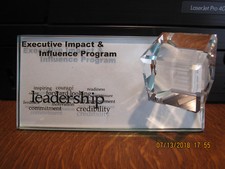 VERY RARE--ENRON CORP Executive Impact & Influence Program Award picture