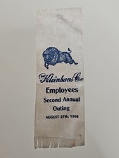 1908 Kleinhans Co. Employees Second Annual Outing Silk Ribbon Buffalo NY... picture