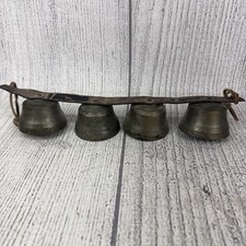 Atq./Vtg.  Graduated 4 bells on  13” strap General Store Door /Sleigh/ Carriage picture