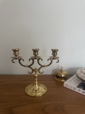 Vintage Baldwin Brass 3 Arm Candle Holder 9 Inch Candelabra picture