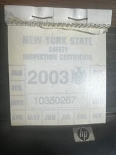 ORIGINAL NYS , NY  State Inspection Sticker 2003 picture