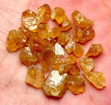 10 gr Rare Natural orange Clinohumite Crystal lot from Badakhshan Afg 2 gifts picture
