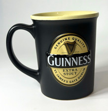 Guinness Extra Stout Black/Cream 355mL Ceramic Logo Mug 2005 Vintage Safe picture