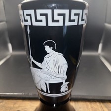 Vintage 1958 Jim Beam Black Glass Decanter Greek Roman Inspired D-334 Odyssey  picture