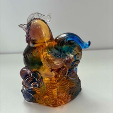 Liuli Crystal Glass Rooster Figurine – Chinese Zodiac Fengshui gift Home Decor picture