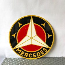 Vintage MERCEDES 1909 Star Logo Heavy Metal Sign XL   – 19.7
