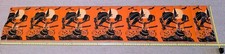 Vintage Halloween Crepe Paper Banner Witch, Black Cat,  JOL, Bat, Moon  100