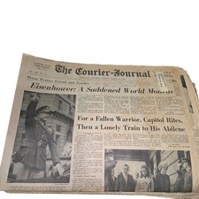 Vintage Courier-Journal News 7pcs -1969 MLK Memorial & Eisenhower Funeral Train picture