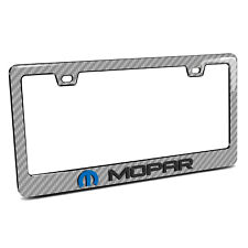 Mopar in 3D Silver Real Carbon Fiber ABS  License Plate Frame picture