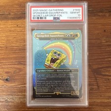 2025 MTG SPONGEBOB SQUAREPANTS SECRET LAIR SPONGEBOB DROP FOIL #1932 PSA 10 picture