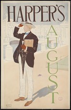 🎨 Harper's August Magazine Poster - 1890s Art Print 24x36” 🌟 picture