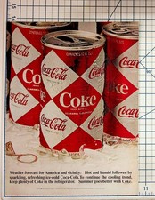 1969 Coca-Cola Magazine Ad Diamond Cans Vintage Coke Ephemera Print picture