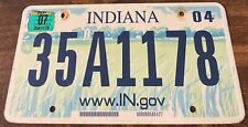2004 2005 2006 2007 Indiana License Plate 35A1178 picture
