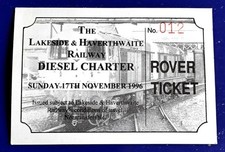 Lakeside to Haverthwaite Railway Diesel Charter Rover Ticket, class 20, 1996 picture