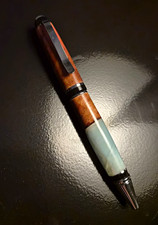 Handcrafted Camphor Burl Hybrid Cigar Pen- Chrome Trim - ING & RETURNS picture