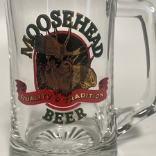 Vintage MOOSEHEAD Canadian Lager Beer 12oz Glass Stein Mug picture