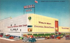 Webb's City St. Petersburg FL World's Most Unusual Drug Store Linen Postcard picture