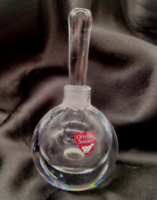 Vintage Orrefors MCM Round Crystal Ball Perfume Bottle with Stopper Signed picture