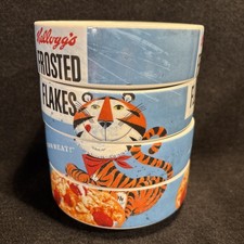 Vintage Kellogg Frosted Flakes Cereal Tony The Tiger Bowls Bowl Set picture