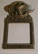 Antique GORHAM CO. Copyright 1945 U.S. WWII Grave Memorial Marker Service Record picture