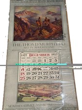 1927 Thos D Murphy Co Red Oak Iowa Advertising Calendar High Sierras 36” picture