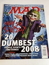 Mad Magazine #497 Jan 2009 20 Dumbest 2008 Joker picture