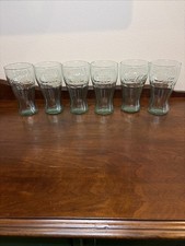 Vtg Coke Glasses Illinois Glass Co With IG Mark On Bottom 6” 1920s Set Of 6 picture