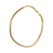 6 MM 18K Gold Herringbone Necklace picture