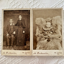 Cabinet Photos CDV Family BEAUTIFUL BABY GIRL by M. Dockweiler MT CARMEL PA picture