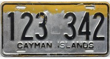 *BARGAIN BIN*  Early 2000s Cayman Islands License Plate #123 342 picture