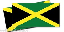 Jamaican FLAGS Jamaica 3inch VINYL DECAL BUMPER STICKER 4 Pack picture