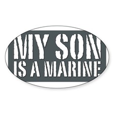 CafePress My Son Is A Marine Sticker (Oval) (1108410027) picture