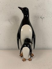 VINTAGE ITALIAN CERAMIC PENGUIN & BABY STATUE 21
