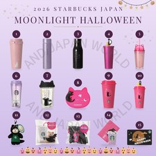 Starbucks Japan Halloween 2026 Moonlight Black Cat Tumbler Bottle Bearista NEW picture
