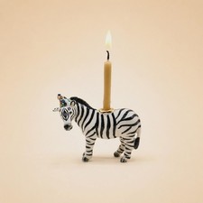Zebra Cake Topper | Handcrafted Porcelain Figurine | Camp Hollow picture