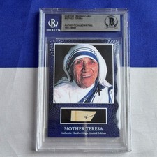 Mother Teresa Handwritten Word Cut from a Autograph Letter Signed Beckett BAS picture