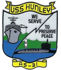 USS Hunley AS 31 -5.5 x 4 in EonT BCP b464 Submarine Tender b464 picture