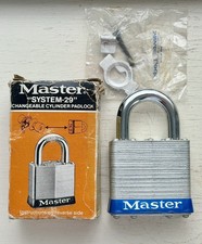 NOS Vintage Master Lock No.29WO High Security Padlock picture