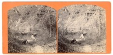 UTAH STEREOVIEW - UPRR - Weber River Footbridge - AJ Russell 1860s picture