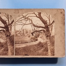 Kenilworth 3D Stereoview C1865 Real Photo Road To The Castle Warwickshire picture