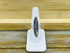 Authentic Ted Wadsworth Hopi Guild Sterling Silver Marquise Style Ring Sz 7.5 picture