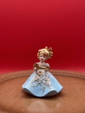 Vintage Josef Originals Little Girl Holding Gold Key Figurine Signed picture