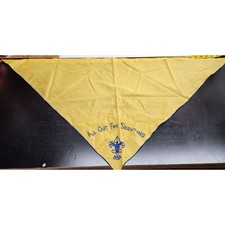 Boy Scout BSA All Out For Scouting Kerchief - Vintage picture