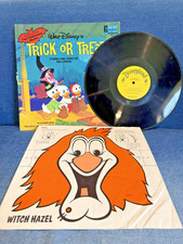 Vintage Walt Disney Trick Or Treat LP Disneyland 1358 w/ Bonus Masks Haunted Man picture