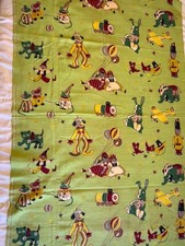Vintage 50's Novelty Cotton Preshrunk Fabric 49X33 Goldco 