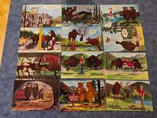 Lot 12 1960s Bear Moose Comics Animals Dexter Press Novelty Golf postcard L02 picture